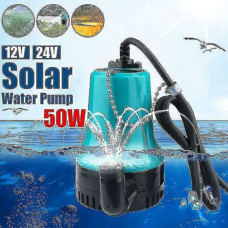 Bomba Solar Para Estanque De 50W - Kit Completo Con Panel, Filtro Y Protección Contra Sobrecarga