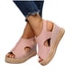 thumbnail image 5 of Amzcrzy Zapatos de mujer,Zapatos de mujer,Zapatillas de mujer, Sandalias de verano para mujer, elegantes, con tira trasera, punta abierta, cuñas, tacones altos, sandalias de playa Sandalias Mujer Zap, 5 of 6