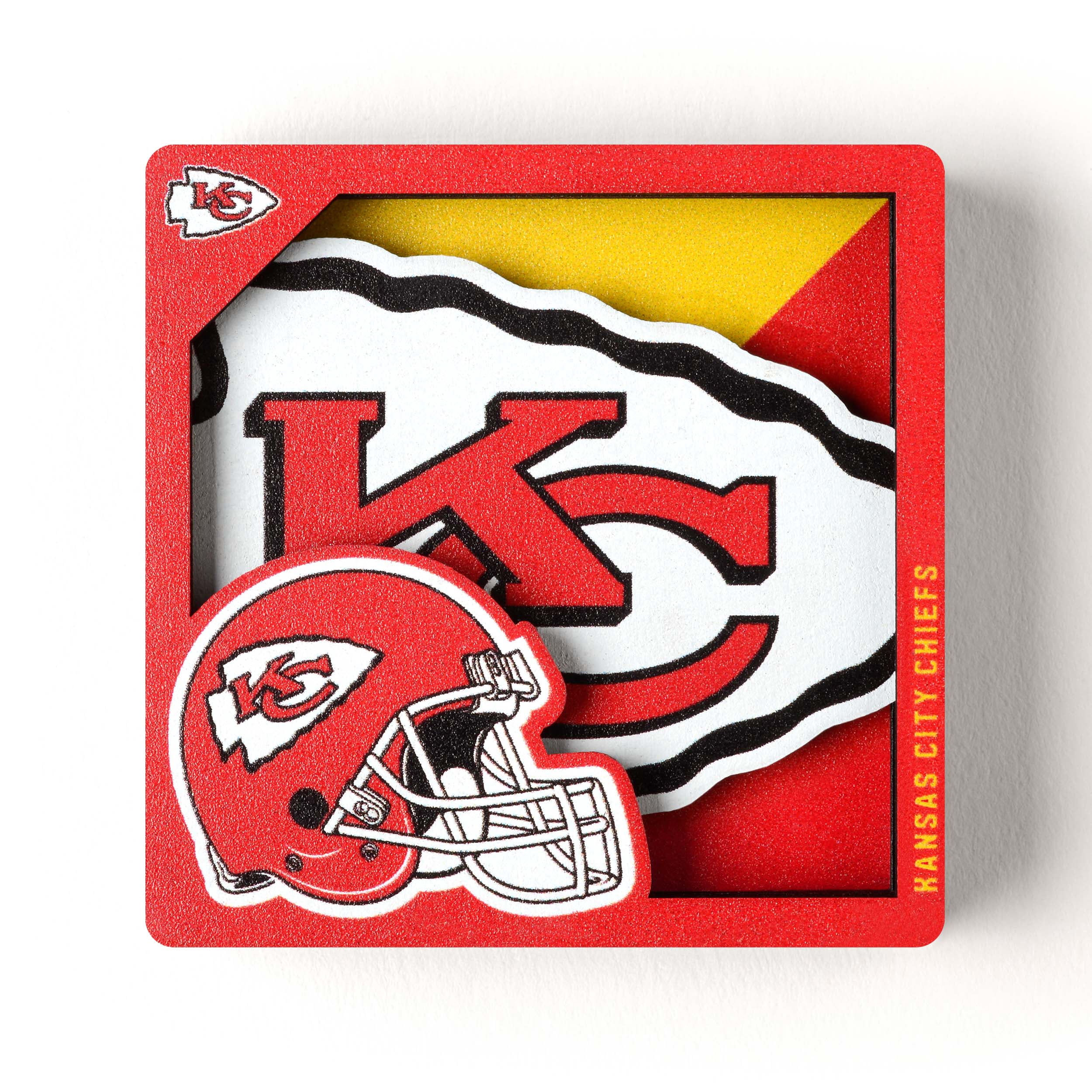 YouTheFan NFL Kansas City Chiefs 3D Logo Series Magnet