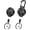 Carbon Fiber Black, variant on Upgraded Heavy Duty Retractable Keychain, Belt Clip Ver. & Carabiner Ver., 10 oz Retraction, 31.5" Stainless Steel Cable, 3K Carbon Fiber Tactical ID Badge Reel Key Chain Retractor, 2 Pack