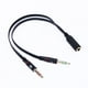thumbnail image 2 of Cable adaptador de audio de 3,5 mm 1 a 2 Línea de audio universal para micrófono de auriculares de computadora, 2 of 8