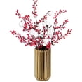 thumbnail image 3 of Bienvenido Jarrón dorado de 18CM, jarrones de cerámica, florero, decoración decorativa, 3 of 6