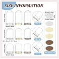 thumbnail image 5 of 15Sets Mini Clear Glass Cloche Dome 1.5/2/2.3 Inch Glass Display Cloche Dome with 3 Colors Solid Wood Base Cloche Bell Jar for Flower Decorations Crafts, 5 of 9