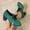 #383-Green, variant on Woman's Fashion Casual Chunky Heel Pumps, Round Toe Lace-Up Design with Solid Color Versatile Style, Autumn Winter High Heels for Daily Wear and Outdoor Activities