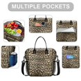 thumbnail image 2 of Brown and Black Leopard Print Womens Lunch Box for Work,Insulated Large Lunch Bag for Tween and Teen,Loncheras Para Mujer,Leakproof Adult Lunch Bag for Work,Beach,Travel,Picnic,Camping, 2 of 7