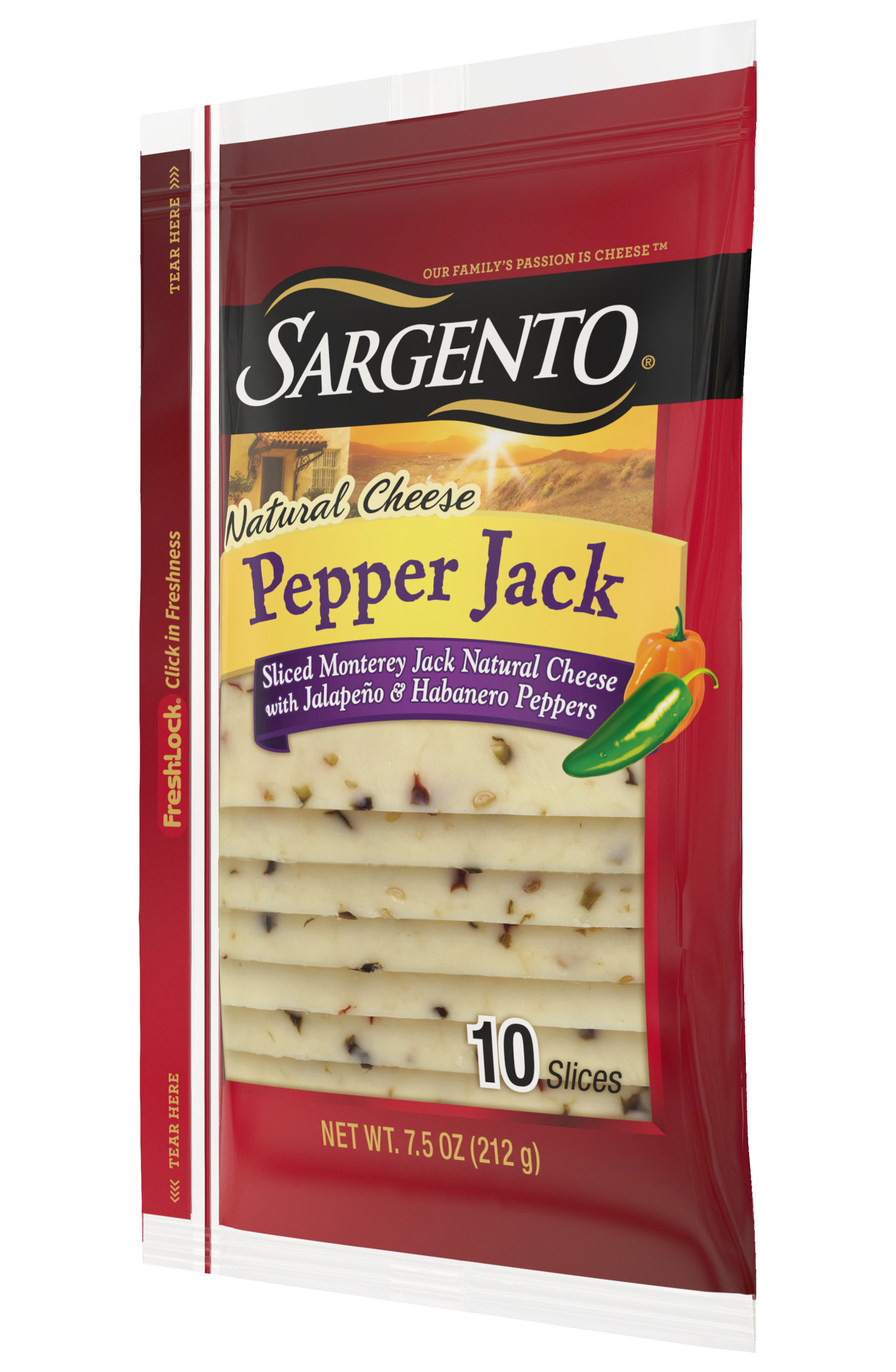 Sargento® Sliced Pepper Jack Natural Cheese, 10 slices - Walmart.com