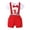 00&Red2129, variant on Baby Boy First Birthday Outfits Summer Short Sleeve Romper Suspenders Shorts Set