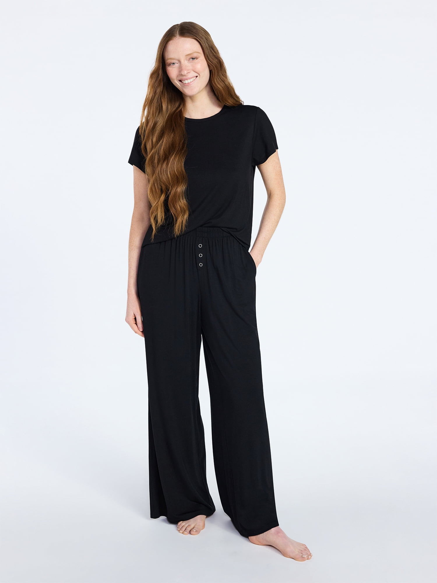 Joyspun Women's Modal Pajama Long Pants, 30 in Inseam, Sizes S-3X