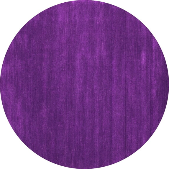 Ahgly Company Indoor Round Abstract Pink Contemporary Area Rugs, 8' Round