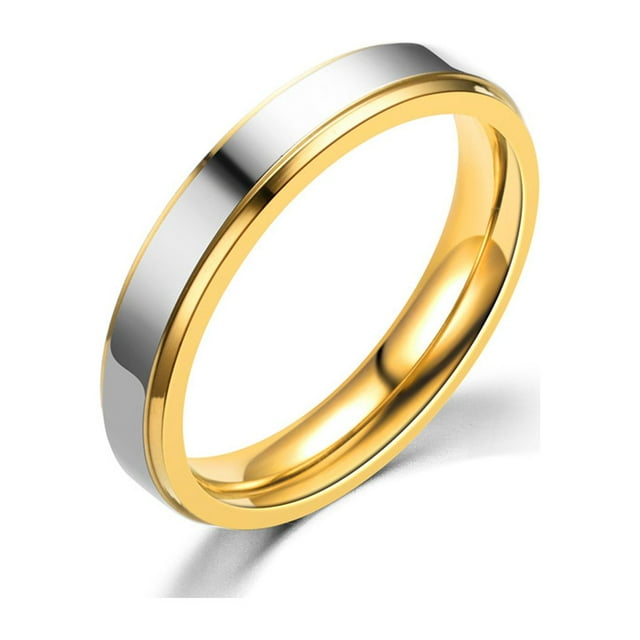 keepw Couple Bague Doigts Pendentif Mode Bijoux Fine Fabrication Taille Compacte Légère Longue Durée Bagues de Mariage Type 5 4MM