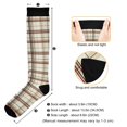 thumbnail image 3 of FORMRS Womens Knee High Socks Casual Long Thick Travel Daily Wear, 2 Pairs, Cream Plaid, 3 of 6