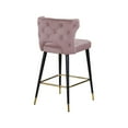 thumbnail image 5 of Meridian Furniture Kelly 28"H Velvet Counter Stool in Pink (Set of 2), 5 of 5