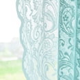 thumbnail image 4 of Cortina ALIGOGO de encaje transparente de color verde menta, 132 x 160 cm, 2 paneles, 4 of 8