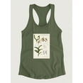 thumbnail image 3 of Orchid Field Notes Iii. Racerback Tank Women -Naomi McCavitt Designs, Female x-Large, 3 of 4