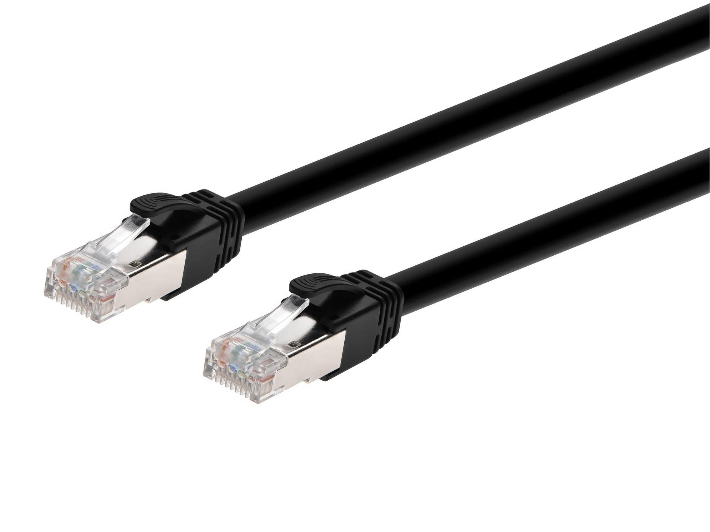 Monoprice Cat6A PoE Patch Cable - 50 Feet - Black | 100W, PoE ++ (IEEE 802.3af/at/bt), UTP, 22AWG, 500MHz, Pure Bare Copper, Shielded RJ45, Ethernet Cable