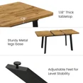 thumbnail image 2 of 47.4" -63.2" Extendable Dining Room Table,Modern MDF Dining Table for 4-6,Space Saving Dining Room Table Compact for Living Room, Apartment, 2 of 7