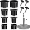 thumbnail image 1 of 12pcs Patio Umbrella Base Parasol Stand Replacement Parts Umbrella Base Hole Ring Cover & M8 Screws, 1 of 6