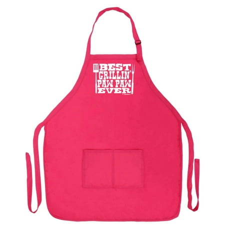 

ThisWear Best Grillin Paw Paw Ever Funny Apron for BBQ Barbecue Grilling Two Pocket Apron Heliconia