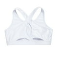 thumbnail image 3 of YUUMIN Sports Bra for Kids Girls Solid Crisscross Back Crop Top Gymnastics Ballet Dance Shirts Yoga T Shirts White 12, 3 of 5