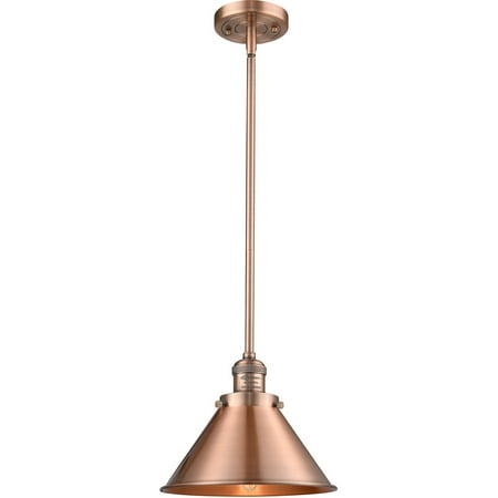 

Antique Brass Tone Mini Pendants 10 Wide Steel/Cast Brass Medium Base 1 Light Fixture