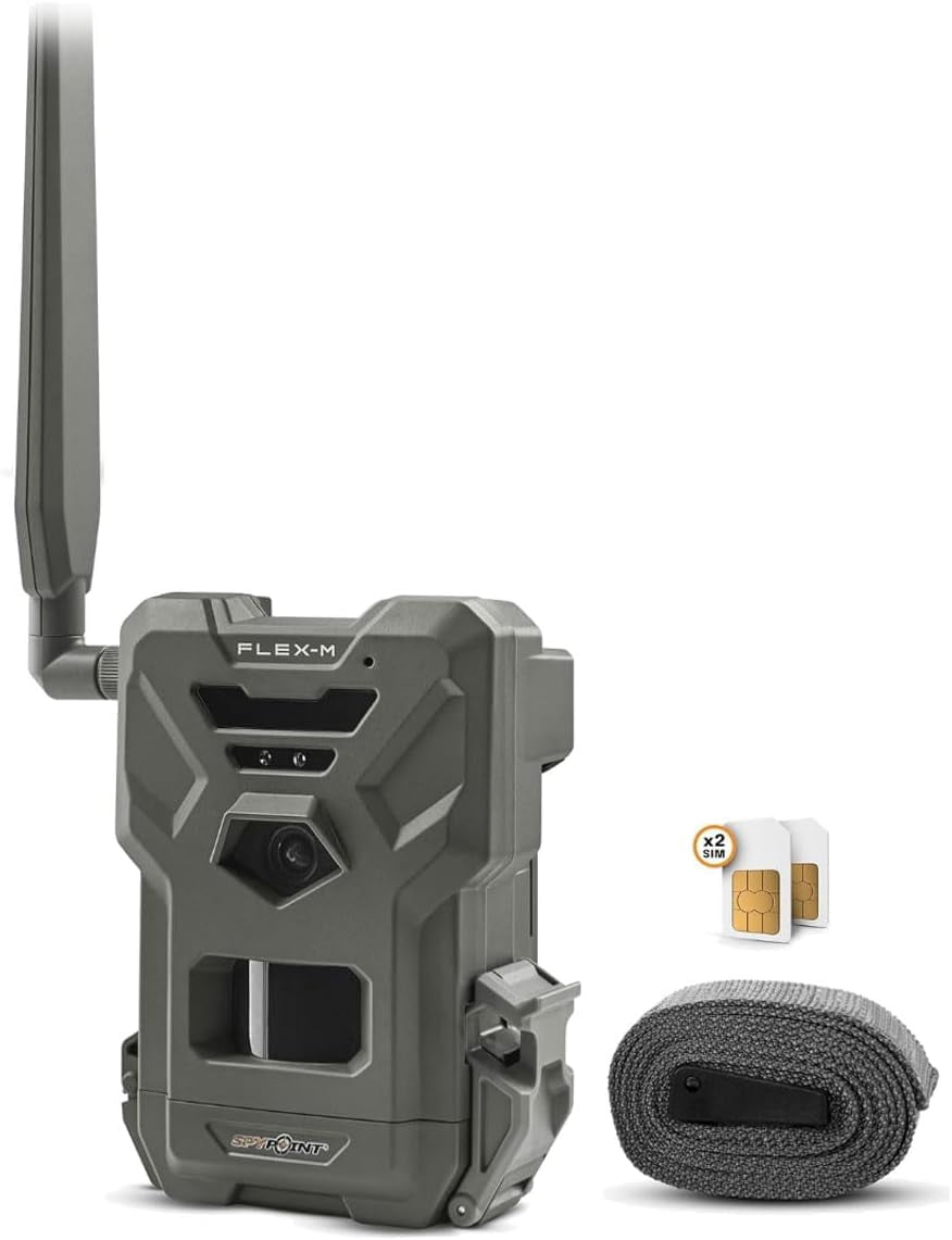 ZJQYDS Flex-M Cellular Trail Camera - Best Hunting Accessories, No WiFi Needed, Night Vision, Motion Activated, Dual-Sim LTE, IP65 Water-Resistant Game Camera, 28MP Photos, 720p Videos + Sound (1)