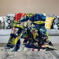 thumbnail image 2 of PRATYUS Dirt Bike Kids Throw Blanket Extreme Sports Blanket for Bed Sofa Couch Decor Racing Motocross Rider Blanket Urban Fuzzy Blanket Bedroom 40x50in, 2 of 6