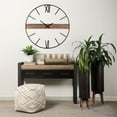 thumbnail image 4 of Pemberly Row 36" Round Oversize Black Industrial Wall Clock in Metal, 4 of 8