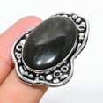 thumbnail image 2 of Natural Silversheen Obsidian Gemstone 925 Sterling Silver Ring Size 8, 2 of 2