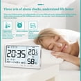 thumbnail image 4 of Yuarrent Termómetro Digital LCD recargable, medidor sensible a la humedad de la pared del dormitorio, reloj de tiempo con medidor de pie para Termómetros, 4 of 6