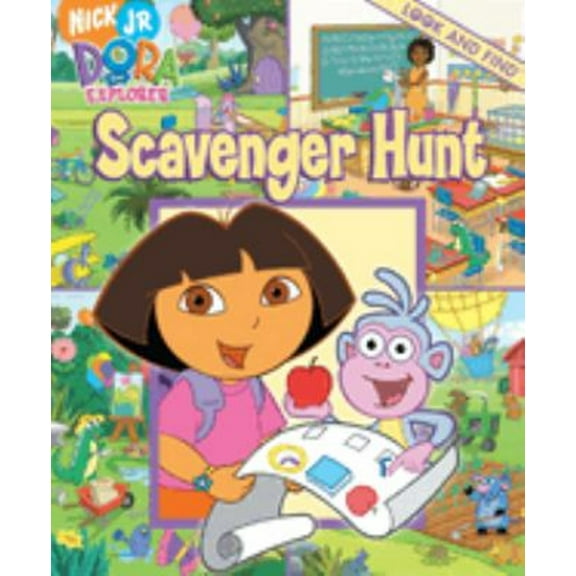 Pre-Owned Nick Jr Dora the Explorer: Scavenger Hunt Look and Find (Hardcover) 9781412733182