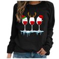 thumbnail image 1 of Sudadera de manga larga con estampado navideño informal con cuello redondo para mujer a la moda Fridja ghj987+4286, 1 of 4