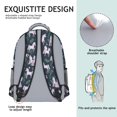 thumbnail image 5 of Unicorn and Fairy Blue Pattern Backpack for School, Cute School Bag with Adjustable Shoulder Straps and Padded Back, 15.3"x11"x6.7", 5 of 5