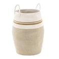 thumbnail image 2 of Laundry Hamper, 100L Soft Cotton Rope Woven Storage Basket With Handles, Tall Laundry Baskets Hamper For Toys Bin, Pillows, Blankets, Clothes, Decorative Basket In Laundry Room, 2 of 8