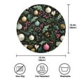 thumbnail image 3 of 15.4" Round Placemat Set of 6 Polyester Fabric Place Mats Non-Slip Dining Kitchen Table Mats for Kitchen Party Decor Vintage Christmas Decorations Pattern, 3 of 5