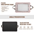 thumbnail image 6 of Yayeee Foldable Storage Basket for Shelves with Handles Set of 2 Waterproof Cloth Bins, Pink Cartoon Halloween, 6 of 7