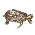 thumbnail image 1 of AMERTEER 1pc Tea Pet Longevity Turtle Ornament Desktop Longevity Turtle Decor (Golden), 1 of 10