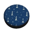 thumbnail image 3 of Bingfone Lighthouses And Anchors Spare Tire Cover Weatherproof Universal Wheel Protectors For Rv Camper Travel Trailer Suv Truck-17 Inch, 3 of 9