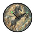thumbnail image 2 of Voice Activated Clock with Glow Light 12 Inch Large Silent Wall Clock Battery Operated for Home Decor Noble and Elegant Horse, 2 of 8