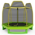 thumbnail image 5 of Canddidliike 7 Feet Kids Recreational Bounce Jumper Trampoline-Green, Trampoline Outdoor for Kids/Adults,Great Mini Trampoline for Indoor/Garden Workout, 5 of 11