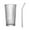 as shown, variant on Elegant Ribbed Glass Tumbler with Reusable Glass Straw 16 oz, Eco-Friendly, Dishwasher Safe, Perfect for Cold Beverages as shown