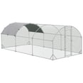 thumbnail image 1 of PawHut Galvanized Large Metal Chicken Coop Cage 9.2' x 18.7' x 6.5', 1 of 8