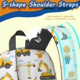 thumbnail image 5 of Excavator and Cartoon Character White 17" School Backpacks for Teens,Waterproof Oxford Fabric,S-Shape Padded Straps for School,Travel,Hiking,Camping, 5 of 6