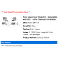 thumbnail image 2 of Front Lower Door Hinge Set - Compatible with 1991 - 1996 Chevy C60 Kodiak 1992 1993 1994 1995, 2 of 3