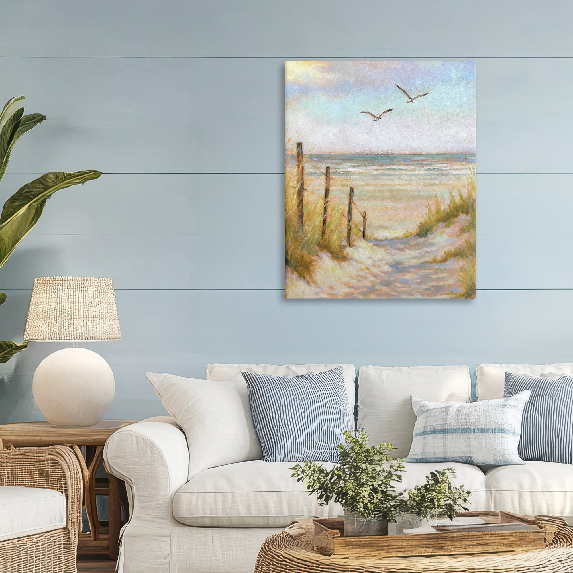 Stupell Industries Tranquility Beach Coastal Path Canvas Wall Art, design by Linda Sperruzzi