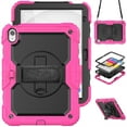 thumbnail image 2 of for iPad (A16) 11th Generation Case 2025, iPad 10th Generation Case 2022 Heavy Duty Shockproof Rugged Case with Screen Protector 360° Rotating Stand Hand Strap Shoulder Strap, 2 of 8