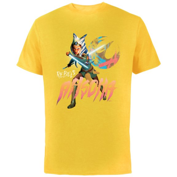 Star Wars Rebels Ahsoka Tano - Short Sleeve Cotton T-Shirt for Adults - Customized-Yellow