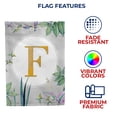 thumbnail image 5 of America Forever Simply Golden Monogram F Garden Flag, 12.5 x 18 inch Double Sided, Floral Letter Banner, Spring Yard Decoration, 5 of 5