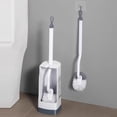 thumbnail image 2 of Mom's Best Cepillo y soporte para inodoro, 42 cm, ultraduradero, color blanco y gris., 2 of 6