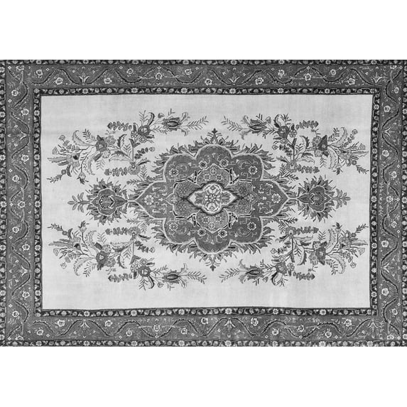 Ahgly Company Indoor Rectangle Persian Gray Traditional Area Rugs, 7' x 9'