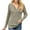 Khaki, variant on APEXFWDT Long Sleeve Tunic Tops for Women Half Zip V Neck Casual Blouse Office Shirts Womens Dressy Fall Summer Tops